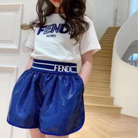 طقم بناتي شورت من الترتر النيلي الانيق