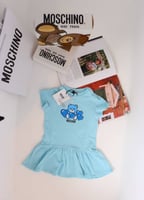 فستان ازرق بناتي جميل