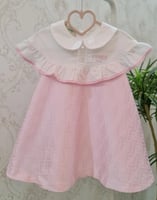 فستان بناتي وردي فخم جدا لون الصيف الجميل