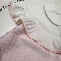 فستان بناتي وردي فخم جدا لون الصيف الجميل