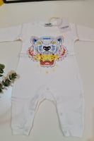 افرول مواليد قطني مميز اللون الابيض