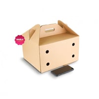 كرتون حمل ورقي بمسكة يد مقاس 35L*30W*20Hسنتى#2204