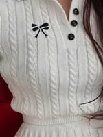 طقم سترة طويلة الأكمام مع تنورة مريحة، أنيق