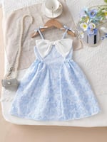 فستان بناتي مع فيونكة رقيقة