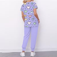 سكراب بلون أرجواني فاتح مع قلوب بسيطة متعددة الألو...