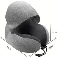 وسادة سفر مغطاة على شكل حرف U، وسادة سفر ميموري فو...