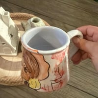 كوب سيرامياك برسومات يدويه جميلة