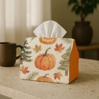 صندوق مناديل حصاد الخريف مع غطاء مربعات وقرع - تخز...