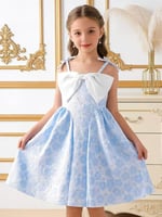 فستان بناتي مع فيونكة رقيقة