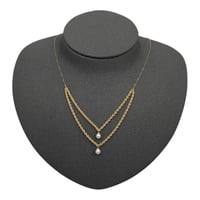 عقد لولو زراعي ذهب عيار 18 الوزن 1.83 جرام