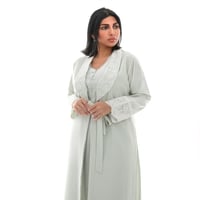 روب استقبال الولادة قطن ناعم (قطعتين)