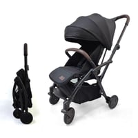 عربة اطفال اتجاهين مناسبة للسفر – أسود