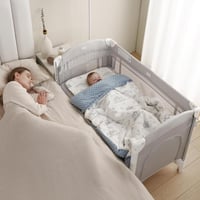 سرير ومحبس متنقل مع طاولة تغيير