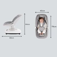 مهد أطفال كهربائي متعدد الوظائف - رمادي غامق