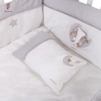 طقم حماية سرير بوبو بير آند داك 4 قطع - رمادي