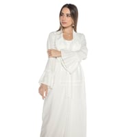 روب استقبال الولادة مريح بأكمام طويلة (٢ قطعة)