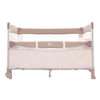 سرير ومحبس مع طاولة تغيير - بيج