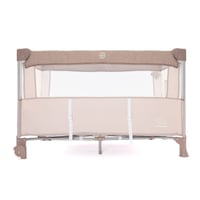 سرير ومحبس مع طاولة تغيير - بيج