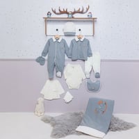 طقم افرول 10 قطع - رمادي