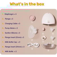 مضخة ثدي قابلة للارتداء (قطعتين) من NCVI