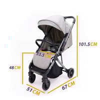 عربية أطفال اتجاهين من طفلي فرحتي - رمادي