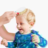 مجموعة مشط + فرشاة طبيعية