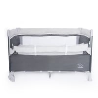 سرير ومحبس مع طاولة تغيير - رمادي