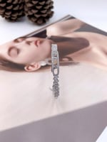 طقم ساعة وإسوارة نسائية فخمة من ديفوشي فضي