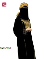 ثوب تراثي تطريز حرير مستوحاة من الزي التقليدي للمن...