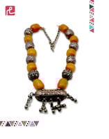 عقد كهرمان مع جوازت مع الفضة الخالص عيار 925