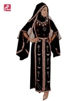 زي صنعاني بتطريز المرجان