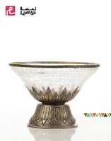 زبدية معدن مع زجاج خارجي