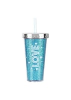 كاس مع مزاز - 420مل - 22x9 سم