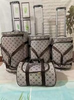 طقم شنط سفر جلد عدد 3 شنط عربية + 1 شنطة يد