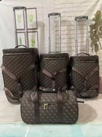 طقم شنط سفر جلد عدد 3 شنط عربية + 1 شنطة يد