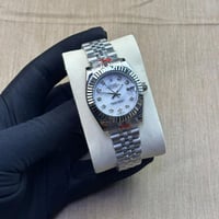 ساعة رولكس ديت جست ستانلس ستيل – مينا أبيض لؤلؤي م...