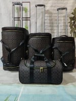 طقم شنط سفر جلد عدد 3 شنط عربية + 1 شنطة يد