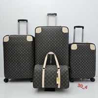 طقم شنط سفر جلد عدد 3 شنط عربية + 1 شنطة يد