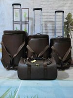 طقم شنط سفر جلد عدد 3 شنط عربية + 1 شنطة يد