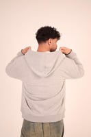 Heather Grey Zip-Up Hoodie