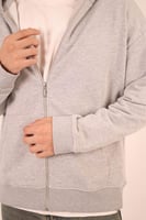 Heather Grey Zip-Up Hoodie