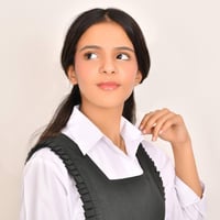 مريول زيتي متوسط مع كسرات