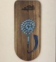 مسباح بكلايت سماوي شفاف مع كركوشة