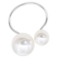 خاتم منديل لولو / فضي