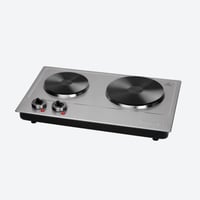 كولن طباخ كهربائي 1500 واط، 2 عين ، لون فضي