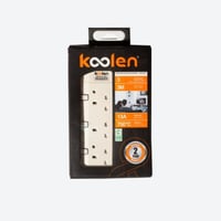 كولن توصيلة كهرباء 3 مخارج، كابل 3 متر، لون أبيض