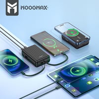 شاحن متنقل لاسلكي 20 ألف مللي امبير + 2 كيبل مدمج