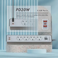 توصيلة كهربائية إيكو 4 مقابس 2990 واط 5 متر