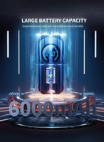 4×1 مشغل سيارة وباور بانك 6000mA ومنفاخ هواء مدمج