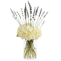 ورد طبيعي - هيدرنجا و اللافندر